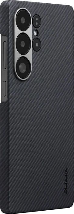 Pitaka UltraSlim Case Twill für Samsung Galaxy S25 Ultra schwarz/grau