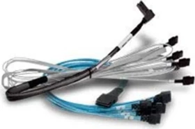 Broadcom Slim SAS SFF-8654 -> 2x4 SFF-8643 Mini SAS HD, 1m (05-60003-00)