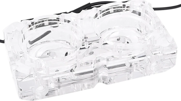 Alphacool Eisdecke Acryl D5 Dual Pumpenaufsatz, G1/4