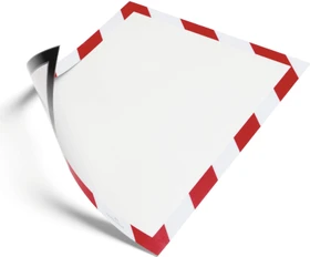 Durable Duraframe Magnetic Security Schutzrahmen, A4, weiß/rot, 5 Stück