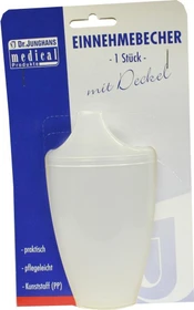 Dr. Junghans Medical Einnehmebecher ohne Griff mit Deckel 12mm milchig, 250ml