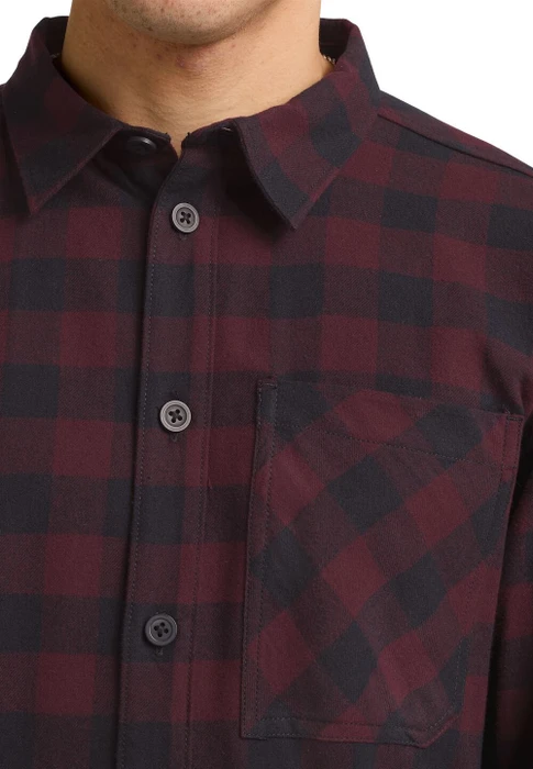Jack Wolfskin Lite Flannel Hemd langarm check amaranth (Herren)