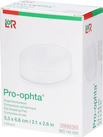 Lohmann & Rauscher Pro-ophta Augenkompressen steril, 5.3 x 6.6cm, 5 Stück