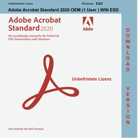 Adobe Acrobat Standard 2020, ESD (multilingual) (PC) (65310995)