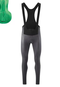 Gonso Sitivo Tight Bib Fahrradhose lang mercury gray/bright green (Herren)