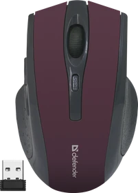 Defender Accura MM-665 Wireless Optical Mouse burgunderrot, USB