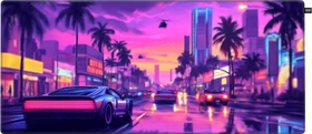 Cherry Xtrfy GP5 Miami Drive XL Gaming Mauspad, 920x400mm, Motiv mehrfarbig