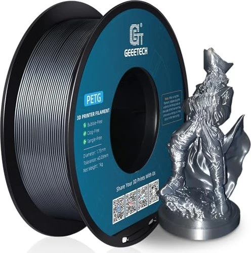 Geeetech PETG, silber, Spule, 1.75mm, 1.00kg