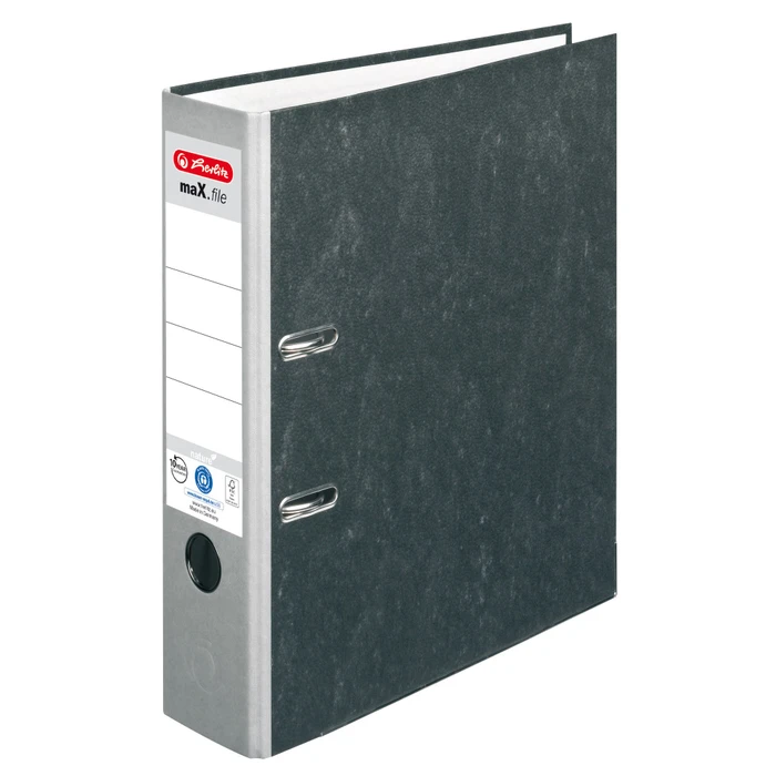 Herlitz maX.file nature Ordner 2-Ring, 80mm, A4, grau