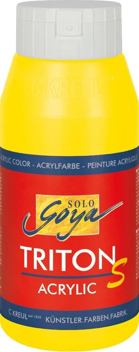 Kreul Solo Goya Triton S Acrylic Acrylfarbe, echtgelb hell, 750ml