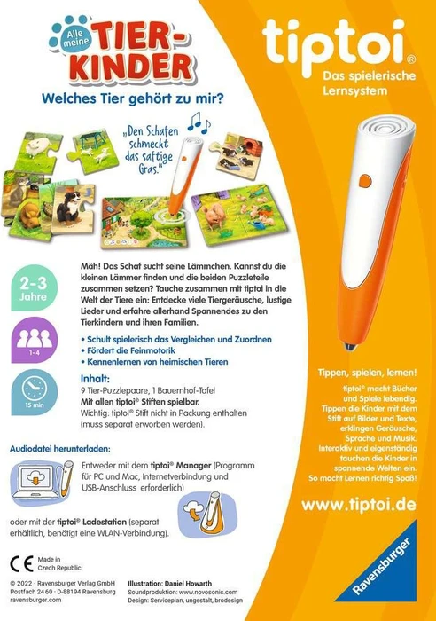Ravensburger tiptoi Puzzle: Alle meine Tierkinder