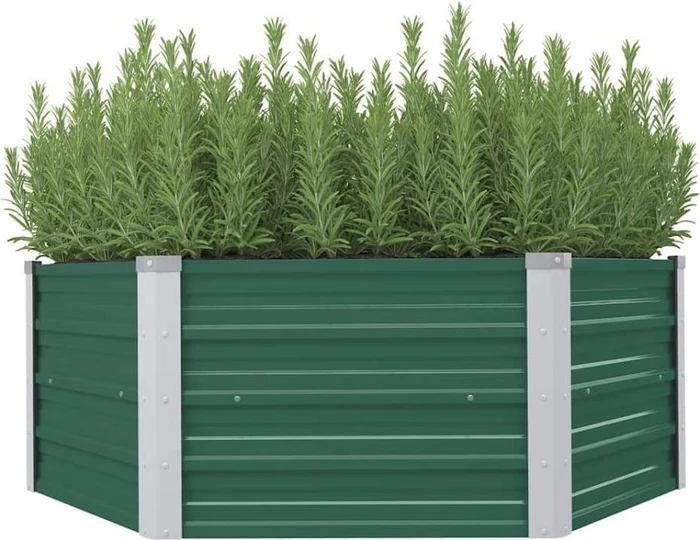 vidaXL Stahl Hochbeet 128x129cm