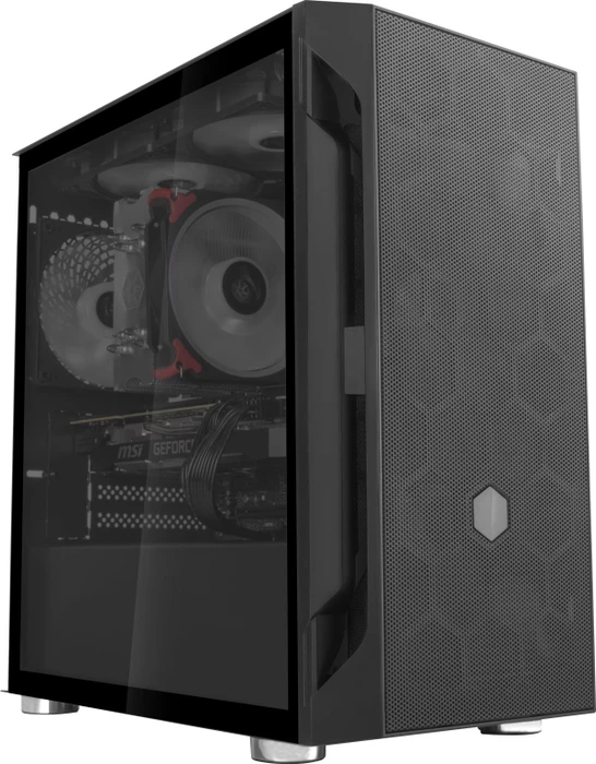 SilverStone Fara H1M, schwarz, Glasfenster