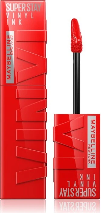Maybelline New York Super Stay Vinyl Ink Liquid Lipstick 25 red hot, 4.2ml