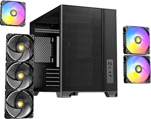 Antec Flux M, schwarz, Glasfenster