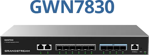 Grandstream GWN7830 Series Aggregation Desktop Gigabit Managed Switch, 6x SFP, 4x SFP+, 2x RJ-45