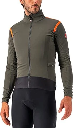 Castelli Alpha RoS 2 Light Fahrradjacke military green/fiery red/black (Herren)