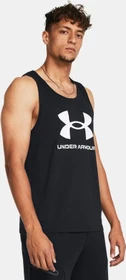 Under Armour Logo Funktionsshirt ärmellos schwarz/weiß (Herren)