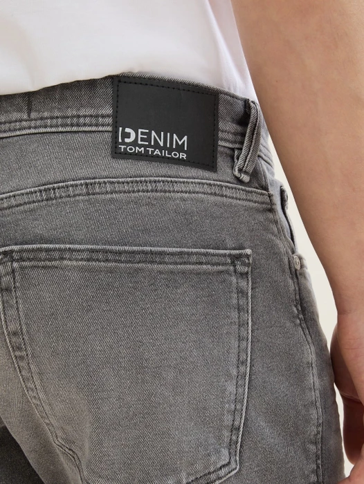 Tom Tailor Jeansshorts Jeans used light stone grey denim (Herren)