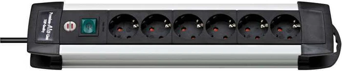 Brennenstuhl Premium-Alu-Line, 6-fach, 3m