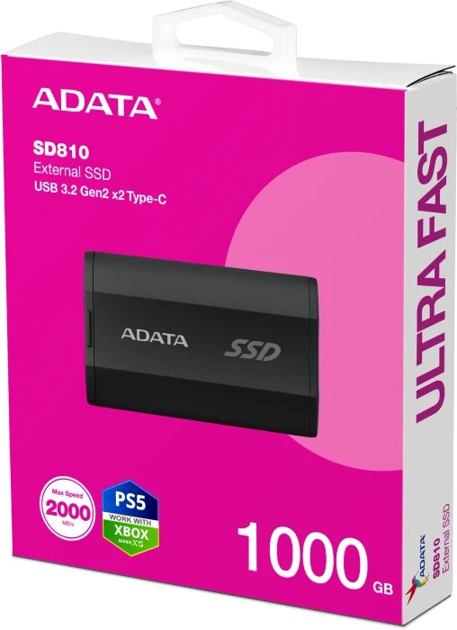 ADATA SD810, schwarz, 1TB, USB-C 3.2
