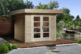 Weka 126+ 295x241cm Gartenhaus natur