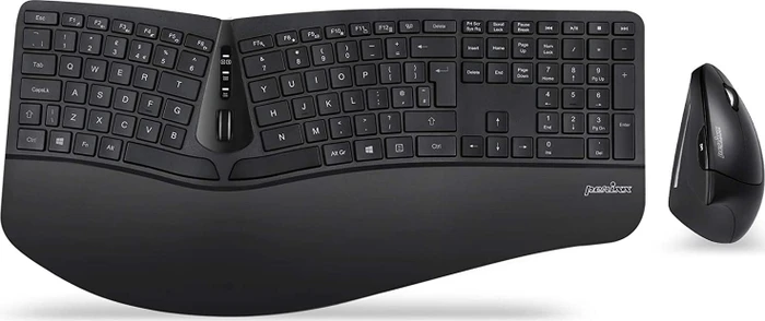 Perixx Periduo 605 Wireless Ergonomic Split Keyboard and Vertical Mouse Combo schwarz, USB, UK