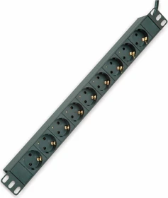 Roline / Secomp Roline 19" PDU Steckdosenleiste, 1HE, 9-fach, 250V, schwarz, 2m