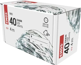 Emos Nano Lichterkette grün LED 40x tageslichtweiß