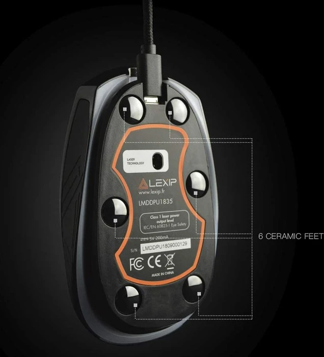 Lexip Pu94 3D Gaming Mouse schwarz, USB