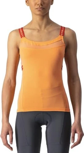 Castelli Bavette Trikot ärmellos soft orange/hibiscus (Damen)
