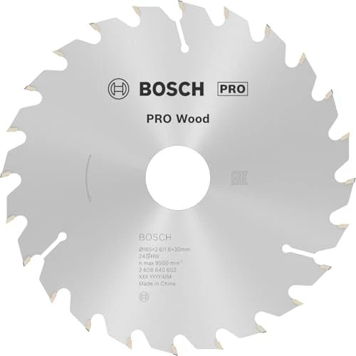 Bosch Professional Optiline Wood Kreissägeblatt 24Z, 165x2.6x30mm, 1 Stück