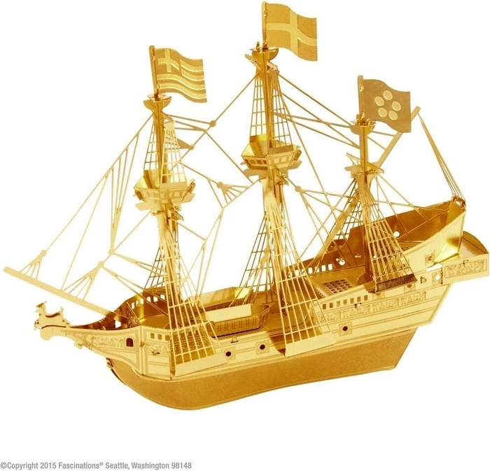 Fascinations Metal Earth Gold Golden Hind
