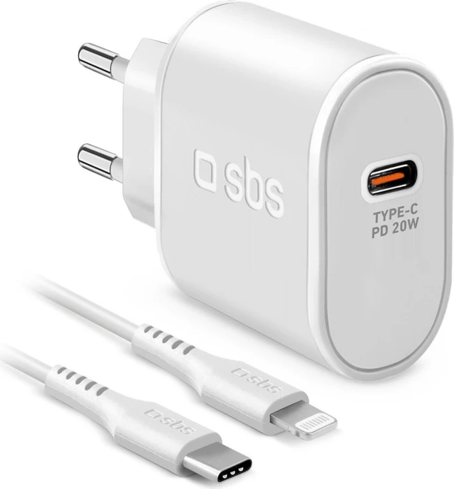 SBS Mobile Made For Apple 20W Wall Charger Kit weiß