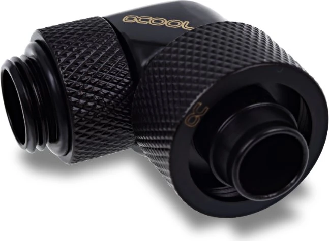 Alphacool Eiszapfen 90° Schlauchanschluss G1/4" auf 16/10mm, deep black, 4er-Pack