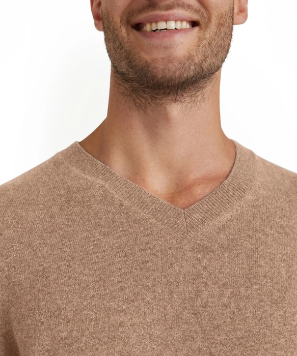 Falke Luxury V-Ausschnitt Pullover camel (Herren)