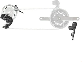 SRAM Red eTap AXS HRD mit hydraulischen Scheibenbremsen Komplettgruppe 1x12