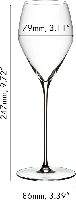 Riedel Veloce Champagner Weinglas, 2 Stück