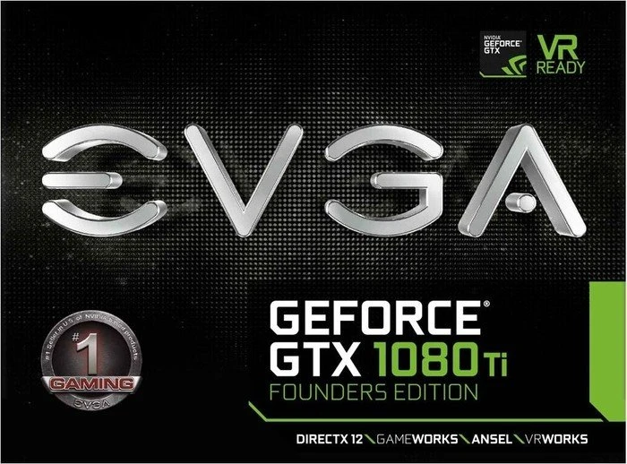 EVGA GeForce GTX 1080 Ti Founders Edition, 11GB GDDR5X, HDMI, 3x DP