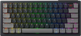 Cherry Xtrfy K63W Pro Compact Ultra-Wideband, schwarz/grau, LEDs RGB, MX LOW PROFILE 2.0 RED, USB/Bluetooth, US (G8A-25600LJAUS-2)