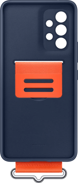 Samsung Silicone Cover with Strap für Galaxy A53 5G navy