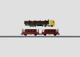 Märklin - Start up Spur H0 Güterwagen - Wagen-Set Forstwirtschaft