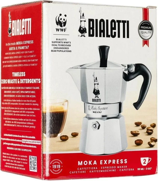 Bialetti Moka Express 2 Tassen Espressokanne