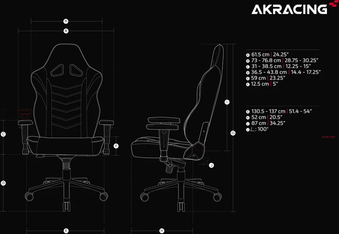 AKRacing Master Max Gamingstuhl, schwarz/rot