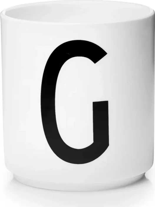 Design Letters Persönlicher Porzellanbecher A-Z Buchstabe G 250ml