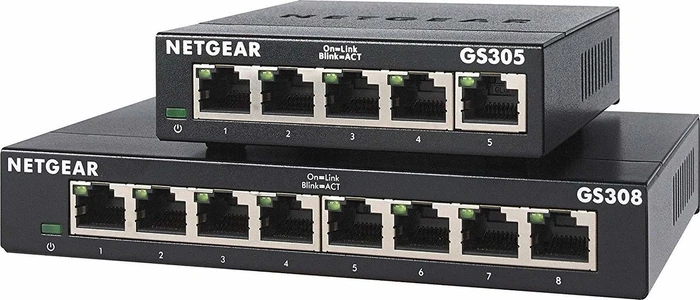 Netgear SOHO GS300 Desktop Gigabit Switch, 5x RJ-45