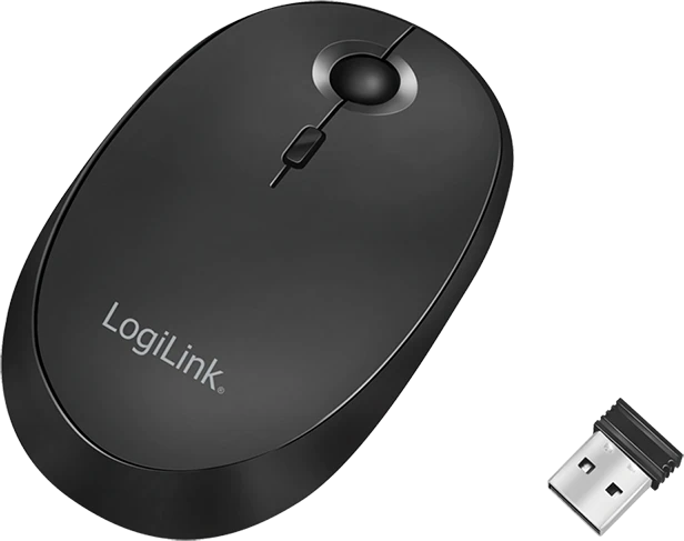 LogiLink Wireless & Bluetooth Dual Mouse schwarz, USB/Bluetooth