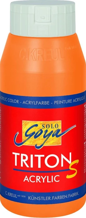 Kreul Solo Goya Triton S Acrylic Acrylfarbe, echtorange, 750ml
