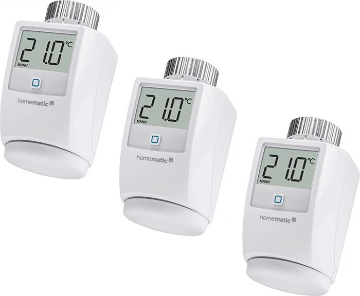 eQ-3 Homematic IP HMIP-eTRV-2 Funk-Heizkörperthermostat, Heizungssteuerung, 3er-Pack
