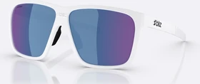 Bliz A001 matte white/grey-blue mirror
